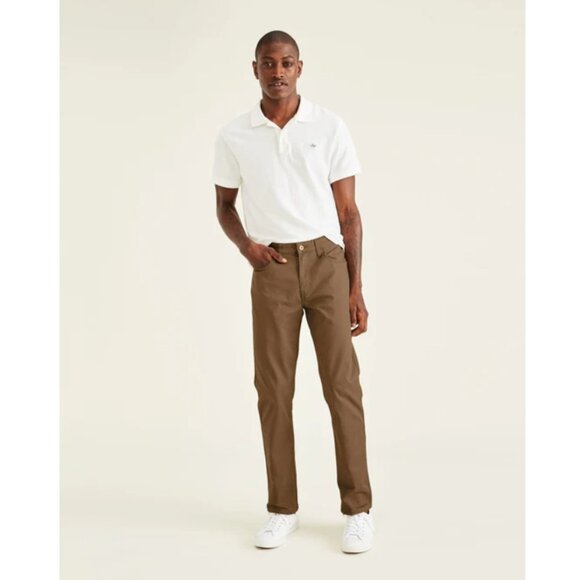 NWT - Dockers Jean Cut Pants, Straight Fit, All Seasons Tech, Brown - 40Wx30L